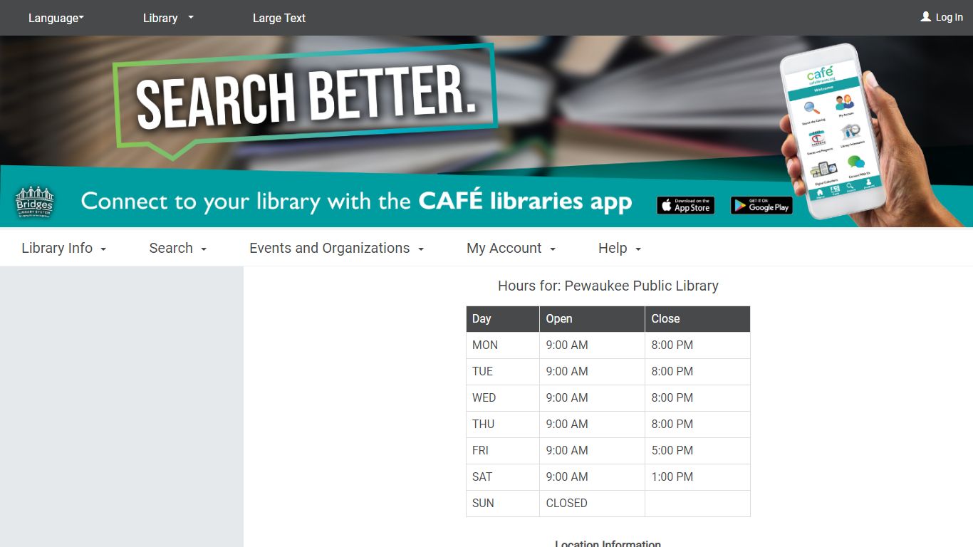 Pewaukee Public Library - cafelibraries.org
